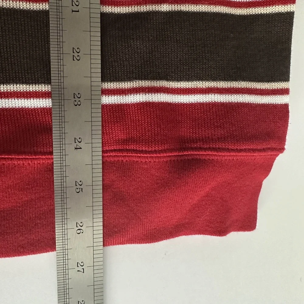 Old Navy Top Crewneck Boys XL(14)‎ Striped L/S Red Brown Casual Streetwear NWOT